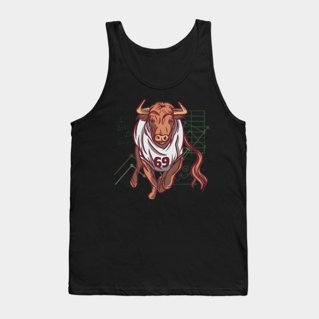 Stock Market Bull Bullish Market Day Trading Tank Top by Printroof